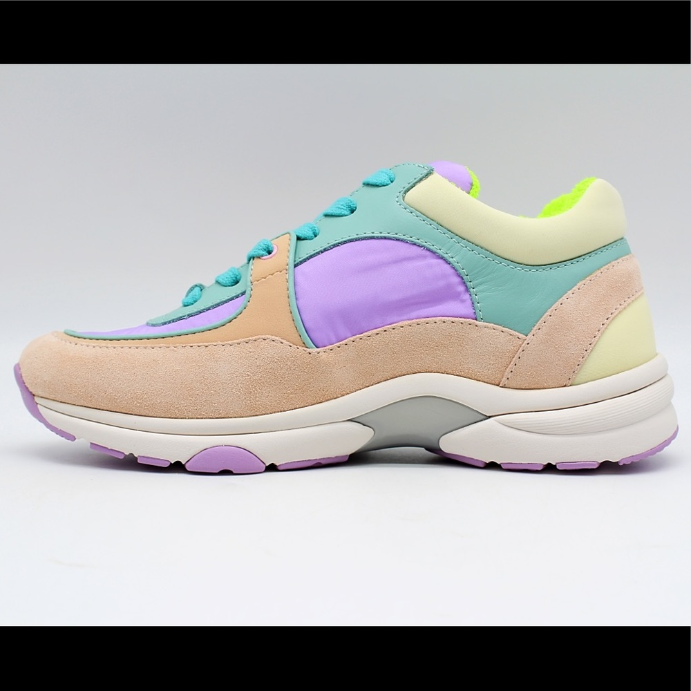 CHANEL Nylon Lambskin Suede Sports Runner Sneaker - Picture 5 of 7